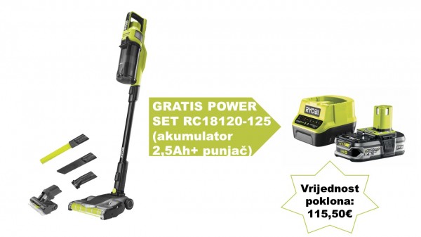 RYOBI Ryobi aku usisavač štapni 18V RSV18X1-0 5133005661 30R