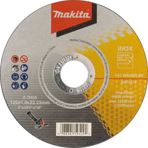 MAKITA rezna ploča 125x1x22.23mm inox   D-75530  MP24